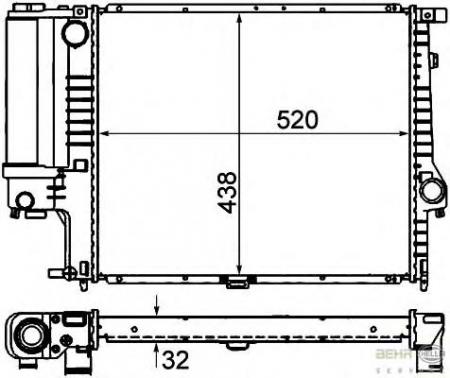 РАДИАТОР ДВИГАТЕЛЯ 8MK376713-081