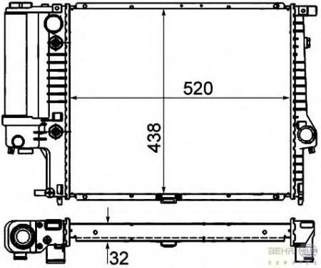 РАДИАТОР АКПП ДЛЯ BMW 5 (E34) 2.0 / 2.5 / 24V 09 / 89-01 / 97 8MK376713-101
