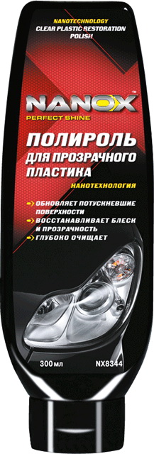 ОЧИСТИТЕЛЬ ПРОЗРАЧНОГО ПЛАСТИКА NANOX 300 МЛ. NX8344
