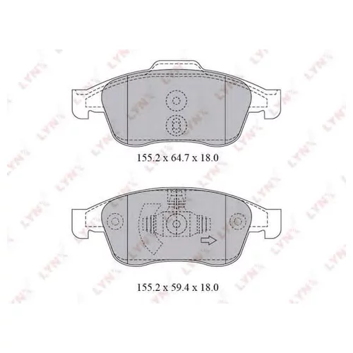 КОЛОДКИ ТОРМОЗНЫЕ ПЕРЕДНИЕ К-КТ BD-6317
