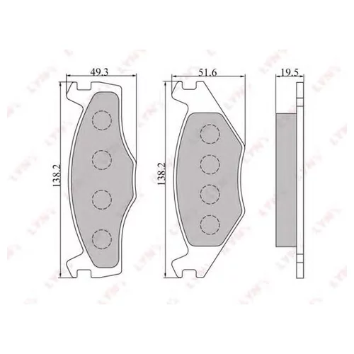 КОЛОДКИ ТОРМОЗНЫЕ ПЕРЕДНИЕ К-КТ BD-8004