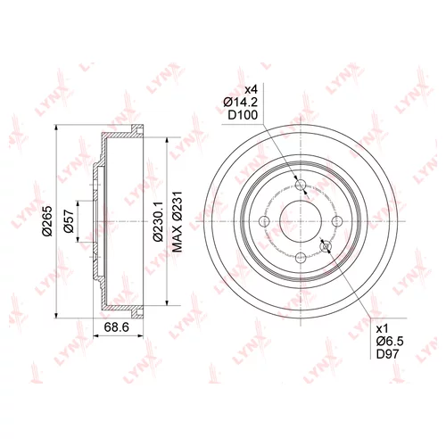 БАРАБАН ТОРМОЗНОЙ (230X50) BM-1139