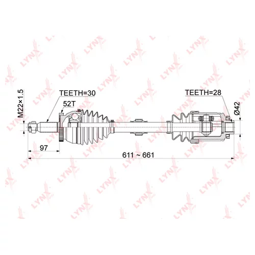 ПРИВОД В СБОРЕ ПЕРЕДНИЙ R CD-1055A