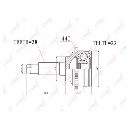 ШРУС НАРУЖНЫЙ ПЕРЕДНИЙ CO-3630A