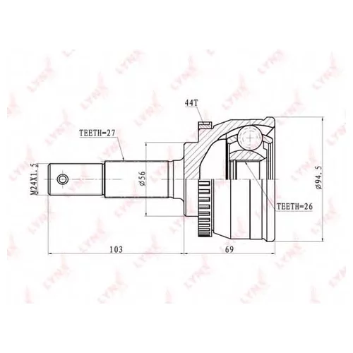 ШРУС НАРУЖНЫЙ NISSAN X-TRAIL (T30) CO-5727A