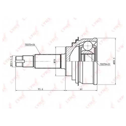 ШРУС НАРУЖНЫЙ TOYOTA CAMRY VISTA/CELICA/CORONA CAR CO-7512