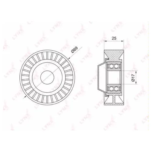 РОЛИК НАТЯЖНОЙ PB-5007