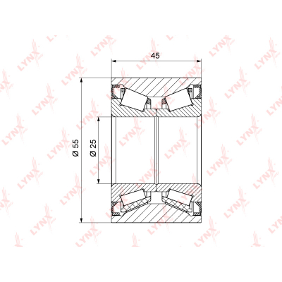    (45X25X55) RENAULT CLIO III 1.2-2.0 05> / MEGANE II 1.4-2.0 02> WB1204