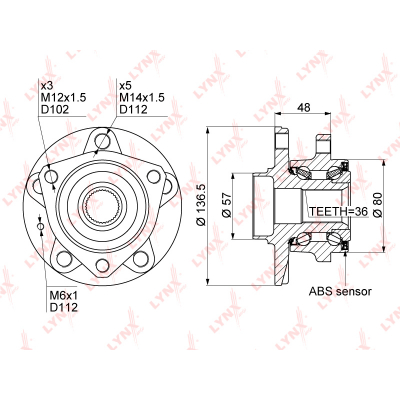    ( ABS, 3  ) AUDI A3(8P / V) 1.2T-2.0T 03>, SKODA OCTAVIA WH1119