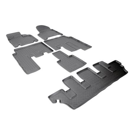 КОВРИКИ САЛОНА (ПОЛИУРЕТАН) DODGE CARAVAN; CHRYSLER VOYAGER (2000-2007) (7 МЕСТ) {СЕРЫЙ} NPL-Po-20-35GREY