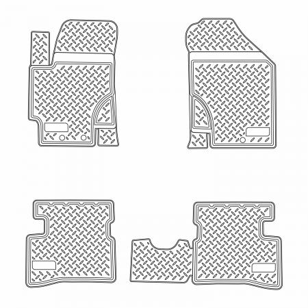 КОВРИКИ САЛОНА (ПОЛИУРЕТАН) KIA RIO (DE) (2010-2011) {СЕРЫЙ} NPL-PO-43-31GREY