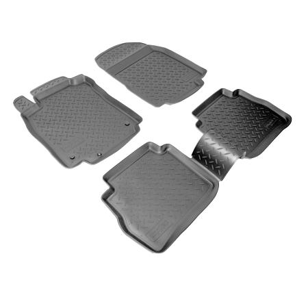 КОВРИКИ САЛОНА (ПОЛИУРЕТАН) NISSAN TIIDA (2007-) {СЕРЫЙ} NPL-PO-61-75GREY