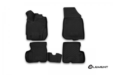 КОВРИКИ 3D В САЛОН NISSAN TERRANO, 2016->, 4 ШТ. (ПОЛИУРЕТАН) ELEMENT3D3659210k