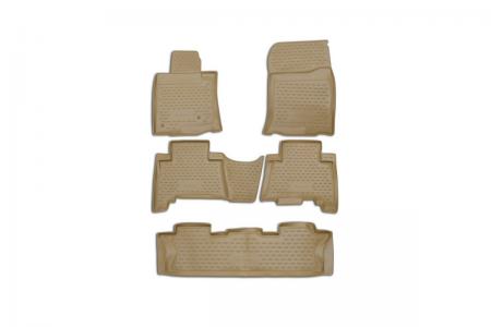 КОВРИКИ В САЛОН TOYOTA LAND CRUISER PRADO 12/2009-2013, 5 ШТ., 7 МЕСТ. (ПОЛИУРЕТАН, БЕЖЕВЫЕ) NLC4827212k