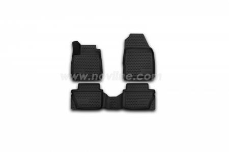 КОВРИКИ 3D В САЛОН FORD FIESTA, 2011-2015, 2015->, СЕД., ХБ., 4 ШТ. (ПОЛИУРЕТАН) ORIG.3D.16.58.210k