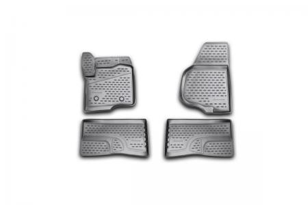 КОВРИКИ 3D В САЛОН FORD F-250/350 SUPER CREW , 2009-2013 4 ШТ. (ПОЛИУРЕТАН) NLC.3D.16.39.210k