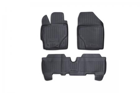 КОВРИКИ В САЛОН TOYOTA YARIS 01/2006-2010, 3 ШТ. (ПОЛИУРЕТАН, СЕРЫЕ) NLC4810211K