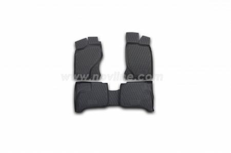 КОВРИКИ В САЛОН NISSAN NP300, 2008->, 4 ШТ. (ПОЛИУРЕТАН, СЕРЫЕ) CARNIS00013g