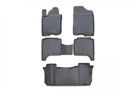 КОВРИКИ В САЛОН INFINITI QX56 2004->, 5 ШТ. (ПОЛИУРЕТАН, СЕРЫЕ) NLC7602211