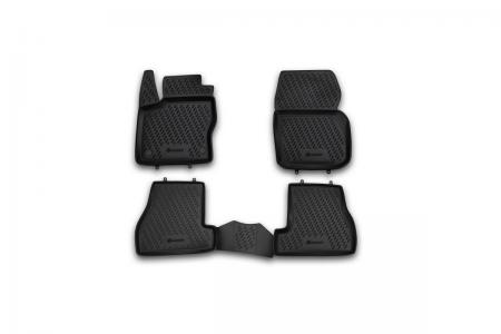 КОВРИКИ В САЛОН FORD FOCUS 3, 04/2011-2015 ПЕРЕДНИЕ, 2ШТ. (ПОЛИУРЕТАН) CARFRD00001hf