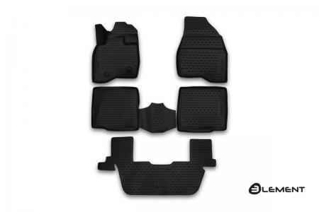 КОВРИКИ 3D В САЛОН FORD EXPLORER, 2015->, 5 ШТ. (ПОЛИУРЕТАН) ELEMENT3D1676210k