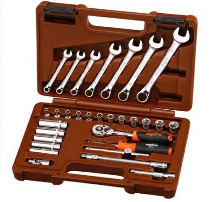 НАБОР ТОРЦЕВЫХ ГОЛОВОК 1 / 4 DR И КОМБИНИРОВАННЫХ КЛЮЧЕЙ, 30 ПРЕДМЕТОВ OMT30S