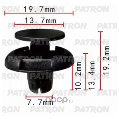 КЛИПСА ПЛАСТМАССОВАЯ УДАРНАЯ (ЧЕРНАЯ) ACURA, HONDA, MERCEDES ПРИМЕНЯЕМОСТЬ: ПОДКРЫЛОК, БРЫЗГОВИКИ P370075