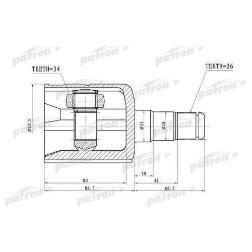    26X31X34 VOLKSWAGEN PASSAT B6 05-11 PCV1305