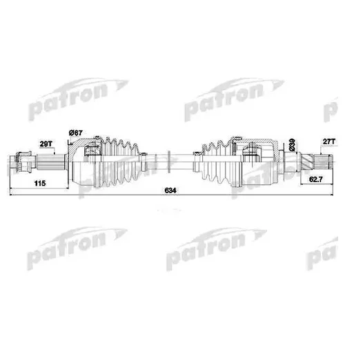  29X634X67X27 NISSAN: NAVARA 2.5DCI 4WD 05-, PAHTFINDER 2.5DCI 4WD 05- PDS0271