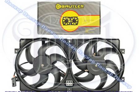 ЭЛЕКТРОВЕНТИЛЯТОРЫ РАДИАТОРА ОХЛАЖДЕНИЯ (ЭЛЕКТРОДВИГАТЕЛЬ С КРЫЛЬЧАТКОЙ В СБОРЕ, НА ПОДШИПНИКЕ) ВАЗ 2123 НИВА CHEVROLET СДВОЕННЫЕ В СБОРЕ С КОЖУХОМ BAUTLER BTL-0023FCC