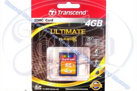   SDHC CARD  4 TRANSCEND CLASS 10 
