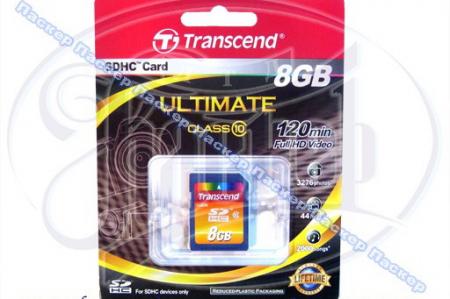  SDHC CARD  8 TRANSCEND CLASS 10 