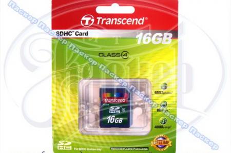   SDHC CARD 16 TRANSCEND CLASS  4 