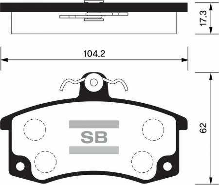КОЛОДКИ ТОРМОЗНЫЕ ПЕРЕДНИЕ SP1181
