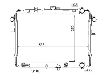 РАДИАТОР NISSAN VANETTE/MAZDA BONGO/MITSUBISHI DELICA БЕНЗИН 99- NS0005