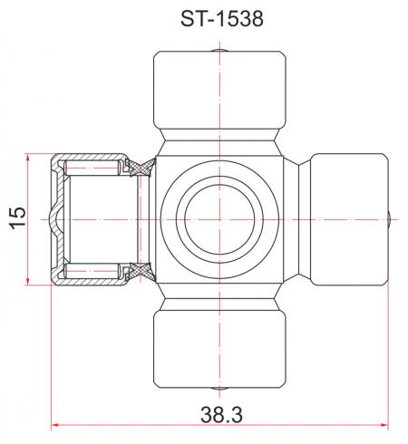 КРЕСТОВИНА РУЛЕВОГО КАРДАНА 1538 UNIVERSAL ST-1538