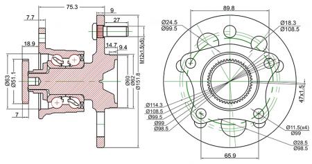  RR CAMRY, CAMRY GRACIA #V20/SCEPTER/VISTA/HARRIER 2WD 92-03  ABS ST-42450-33010 ST-42450-33010