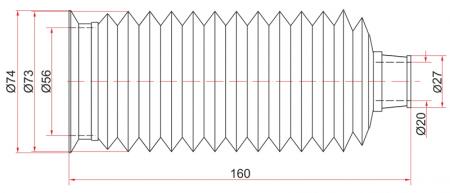 ПЫЛЬНИК РУЛЕВОЙ РЕЙКИ TOYOTA LAND CRUISER/LEXUS LX470 98-07 ST4553560010