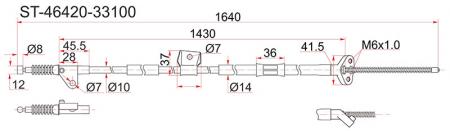 ТРОС РУЧНИКА TY CAMRY ACV3#, WINDOM MCV30 RH ST-46420-33100