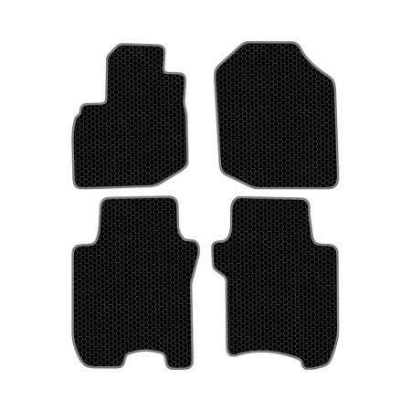 КОВРИКИ САЛОНА HONDA JAZZ II (2008-2014) EVA, КОМПЛЕКТ, ЧЕРНЫЕ KSH11308BK