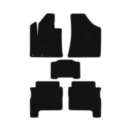 КОВРИКИ САЛОНА HY SANTA FE II (2005-2012) EVA, КОМПЛЕКТ, ЧЕРНЫЕ KSH21306BK