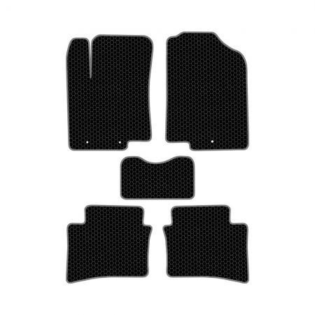 КОВРИКИ САЛОНА HY SOLARIS II (2017-Н.В.) EVA, КОМПЛЕКТ, ЧЕРНЫЕ KSH25617BK