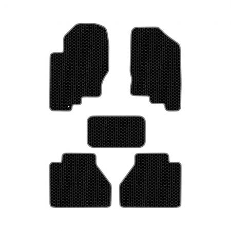 КОВРИКИ САЛОНА NISSAN NAVARA (FRONTIER) II (P40) (2005-Н.В.) EVA, КОМПЛЕКТ, ЧЕРНЫЕ KSN10505BK