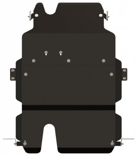 ЗАЩИТА КПП И РК TOYOTA LAND CRUISER 75/78 (2007 -) КУЗОВ J7 ДВИГАТЕЛИ 4, 2 D, СТАЛЬ 2, 5 ММ 24.1201