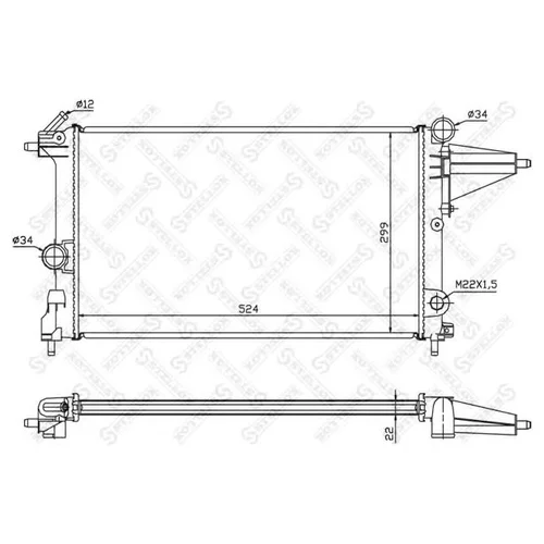 РАДИАТОР СИСТЕМЫ ОХЛАЖДЕНИЯ OPEL VECTRA 1.4/1.6 88-95 10-25047-SX