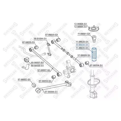    TOYOTA COROLLA 95-01 TOYOGOMU 11-98034-SX