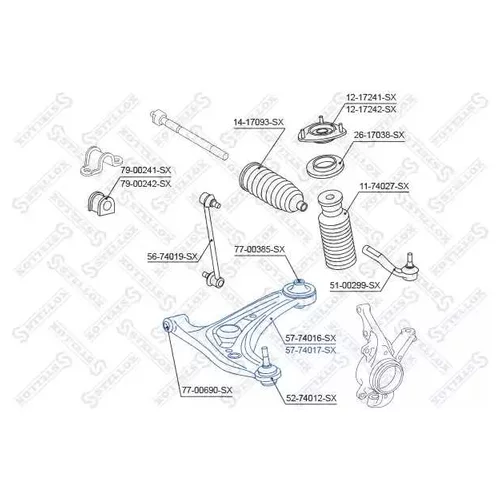  . . NISSAN MICRA K12E ALL 03 > 57-74017-SX