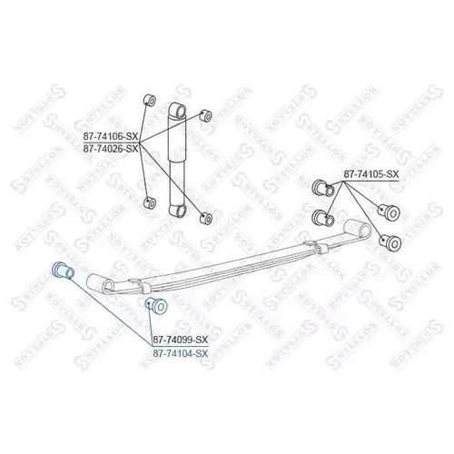 �����������  ������� ���. NISSAN KING CAB D21/D22 ALL 4WD 85 > 87-74104-SX