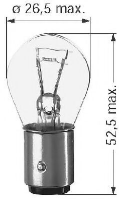  12 V 21/4W BAZ 15 d //LLB566 312214 BERU