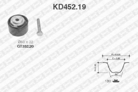 КОМПЛЕКТ ПРИВОДА ГРМ KD45219